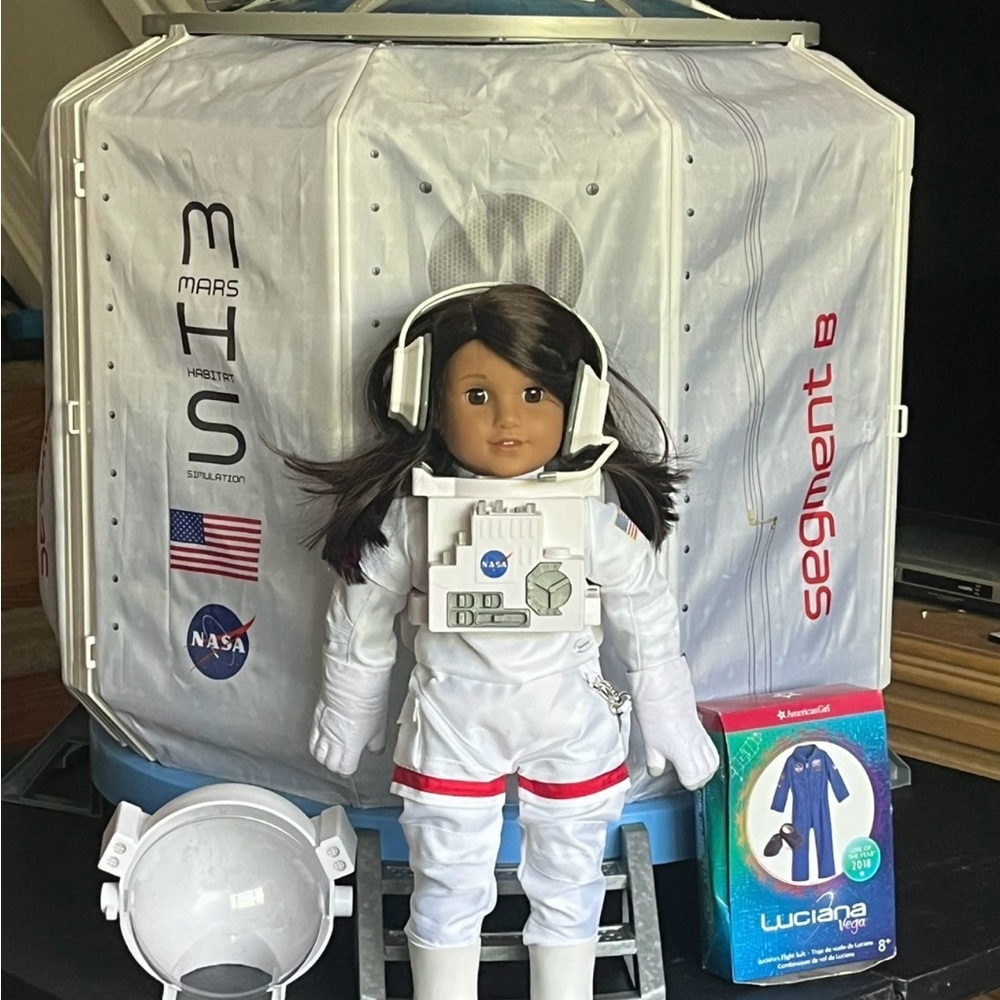 American Girl Retired Mars Habitat with Luciana Doll and Accessories.